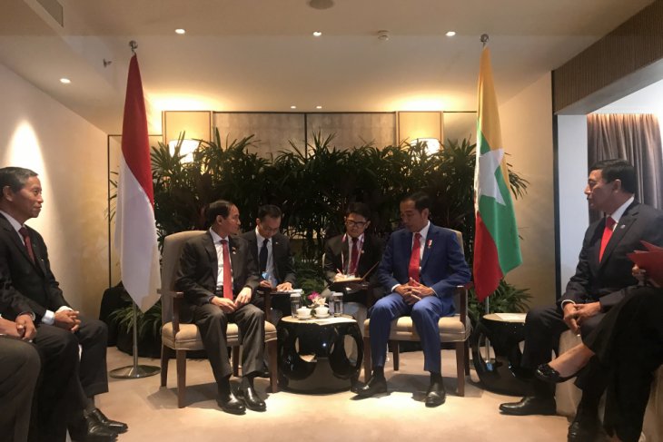 Jokowi bilateral dengan Myanmar ingin Rakhine damai