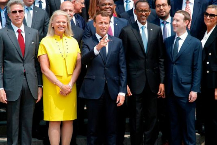 Zuckerberg dan bos teknologi lainnya dinasehati Presiden Macron