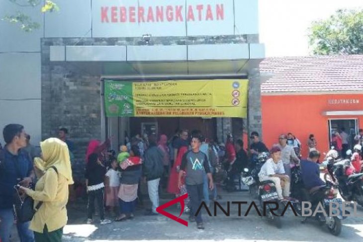Arus balik Lebaran di Pelabuhan Pangkalbalam masih sepi