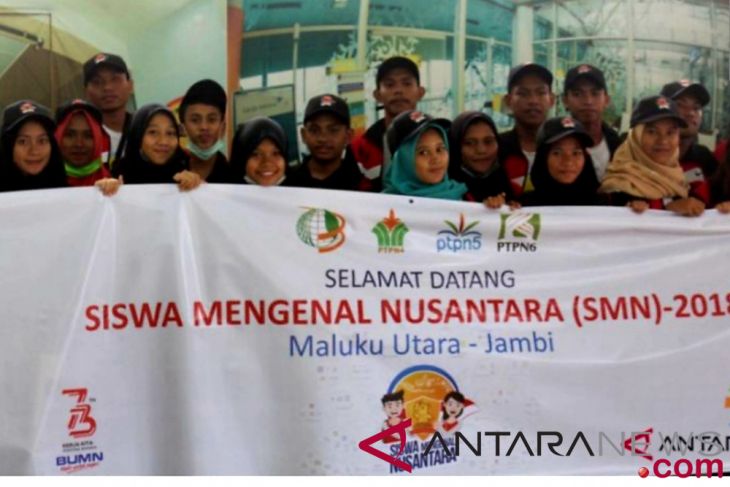 BUMN hadir - Peserta SMN Maluku Utara tiba di Jambi