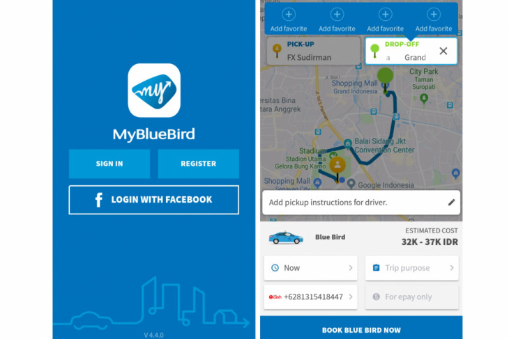 Bayar taksi Blue Bird sekarang bisa nontunai