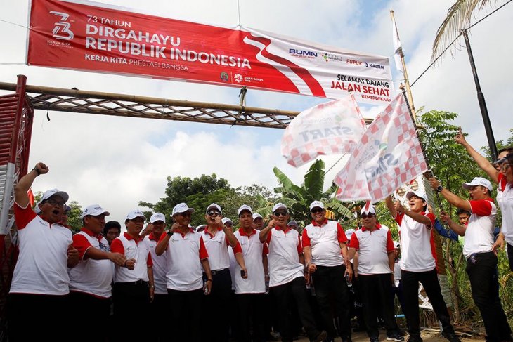 Jalan santai di Sebatik berlangsung meriah