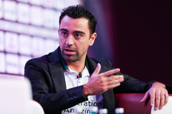 Xavi Hernandez tampak frustrasi