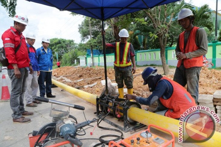 Bekas galian sambungan gas Penajam terbengkalai