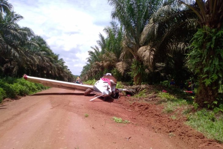 Pesawat penyiram pupuk kebun sawit Sinarmas kecelakaan di Ketapang