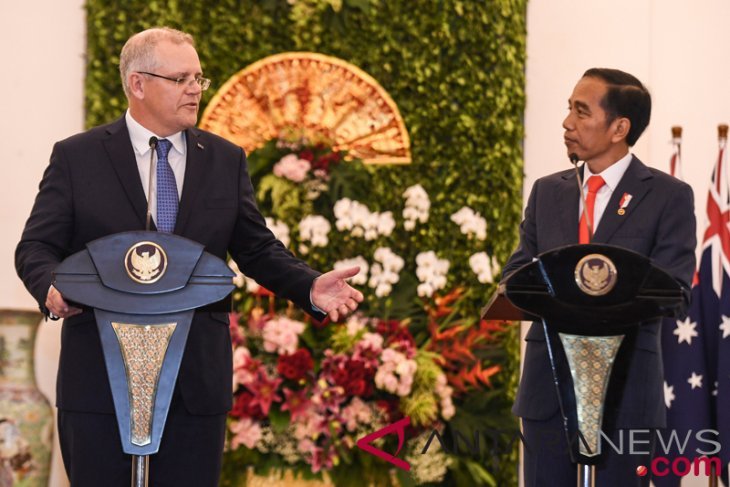 Joko Widodo-Scott Morrison membahas kerja sama di Singapura