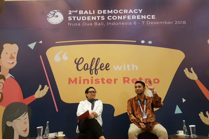 Menlu katakan nilai-nilai demokrasi harus ditanamkan sejak dini