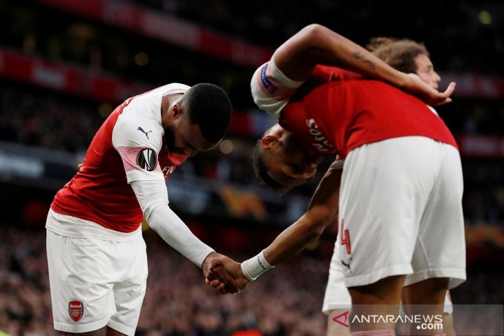 Lacazette dan Aubameyang antar Arsenal tundukkan Valencia 3-1