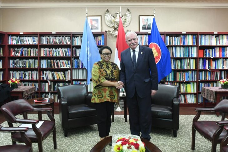 Menlu RI-Palestina bertemu jelang diskusi di Dewan Keamanan PBB
