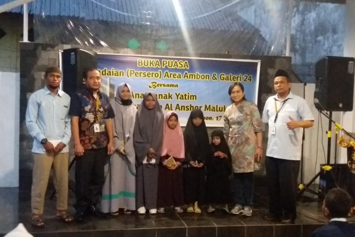 Pegadaian Ambon buka puasa bersama anak yatim Al Anshor