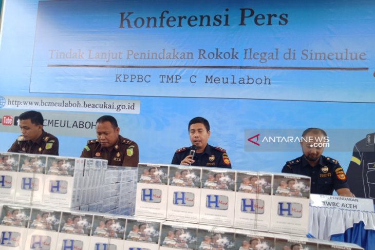 Bea Cukai Meulaboh Aceh amankan 4,3 juta rokok ilegal selama 2019