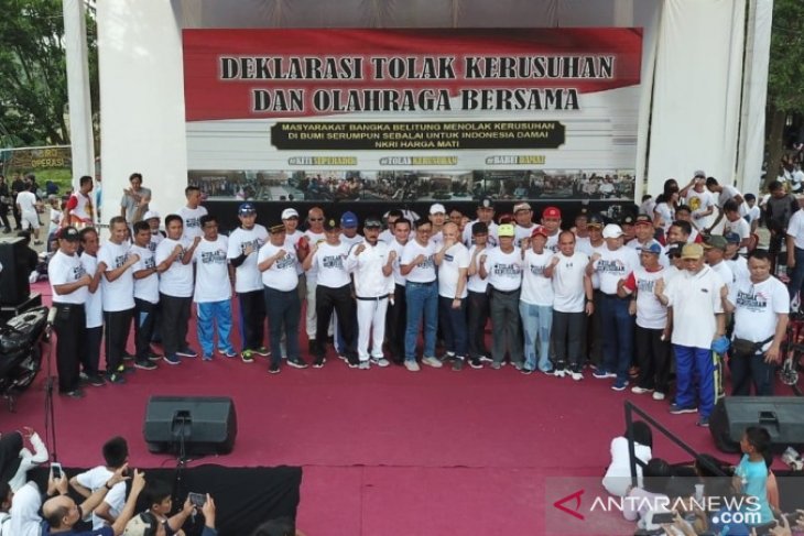 Polda-Pemprov Babel gelar deklarasi tolak kerusuhan