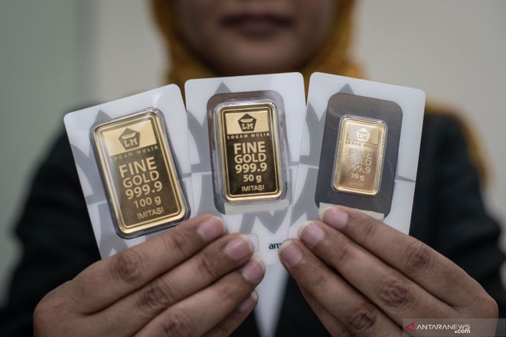 Harga emas Antam merangkak naik Rp1.000/gram