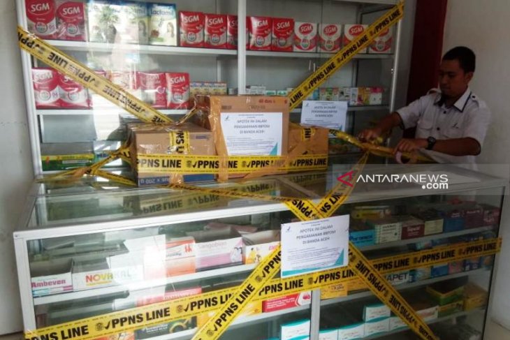 BBPOM Aceh segel apotek diduga ilegal di Nagan Raya