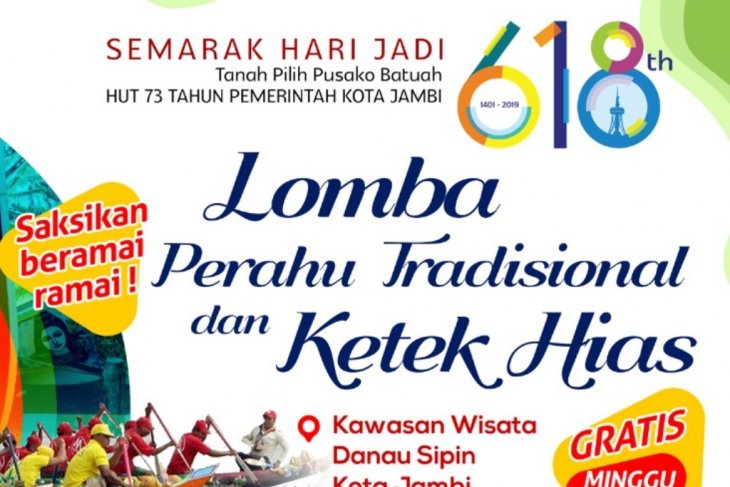 Minggu (30/6), lomba pacu perahu meriahkan wisata Danau Sipin