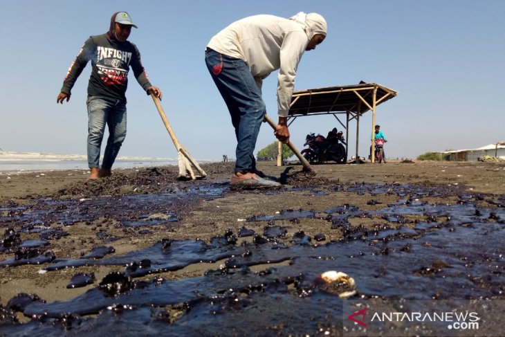 Karawang's salt farmers suffer losses from Pertamina's oil spill