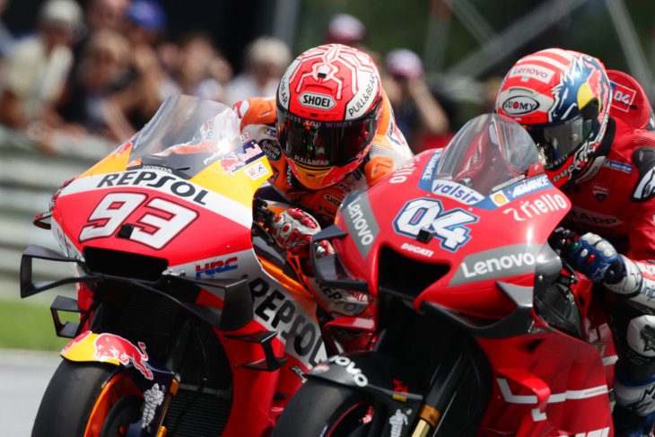 Dovizioso salip Marquez ditikungan terakhir, juarai GP Austria