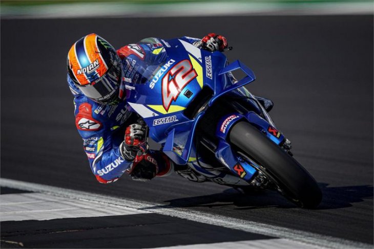 Rins kejutkan Marquez di tikungan terakhir GP Inggris