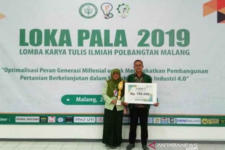 Polbangtan Medan juara 3 lomba tulis ilmiah tingkat nasional