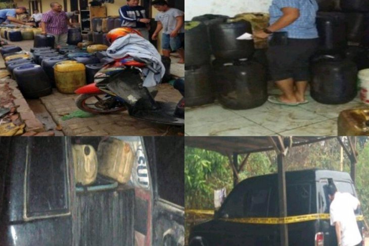 Polda Banten tangkap tiga penimbun BBM, ribuan liter solar diamankan