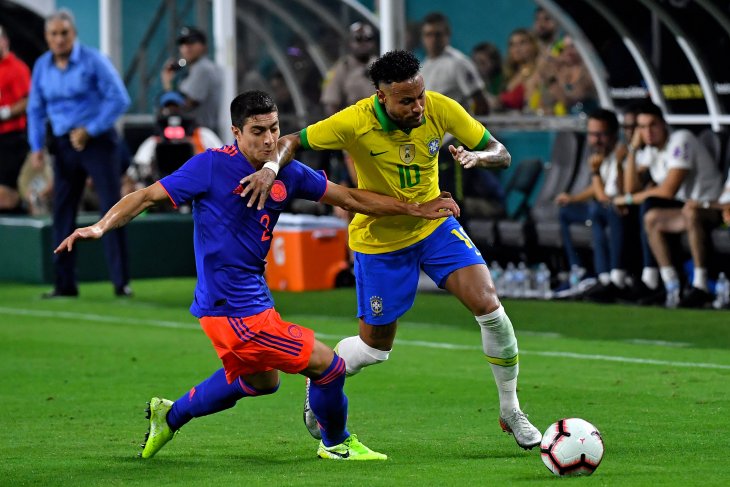 Neymar sumbang gol saat Brazil imbang dengan  Kolombia