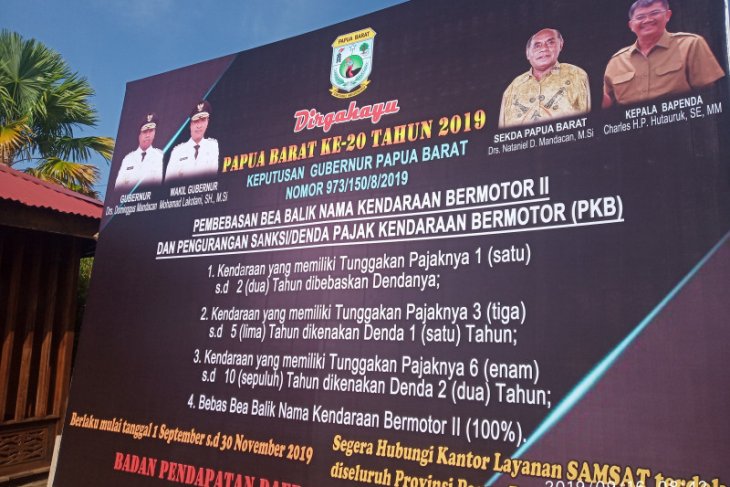 Balik nama kendaraan di Papua Barat bebas biaya