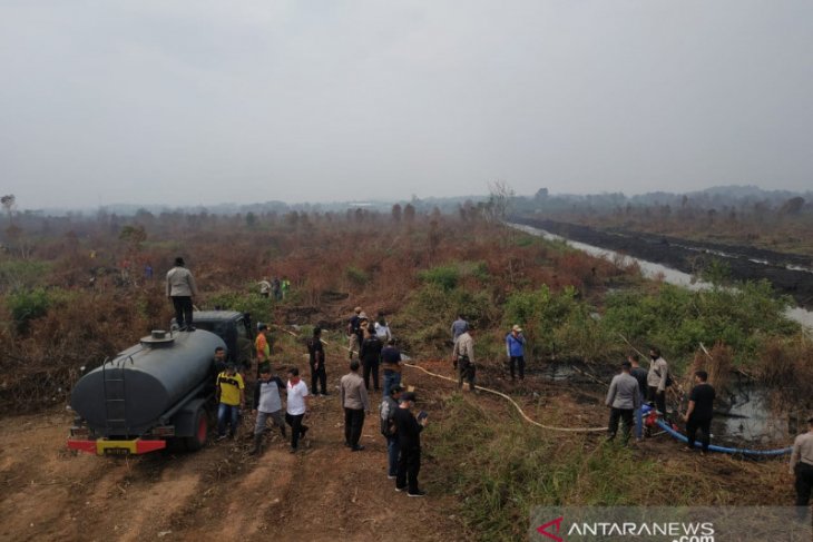 Pemprov Kalsel kendalikan air irigasi ke lokasi Karhutla gambut