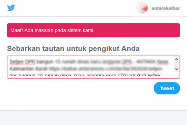 Twitter gangguan secara global