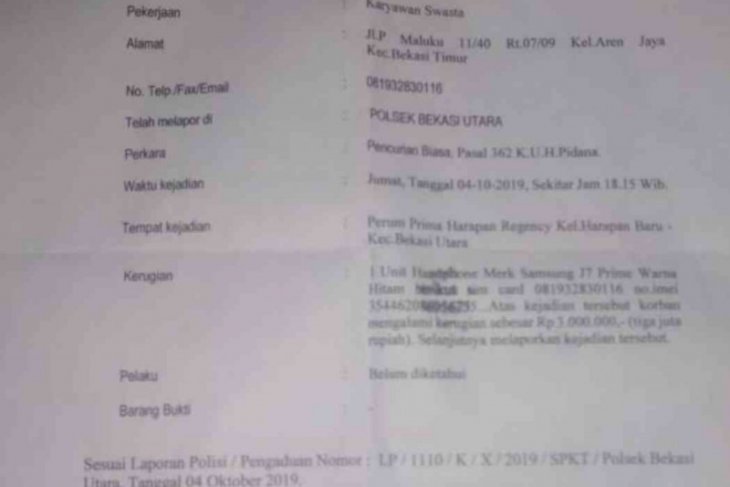 Wartawan radio Dakta jadi korban penjambretan di Bekasi
