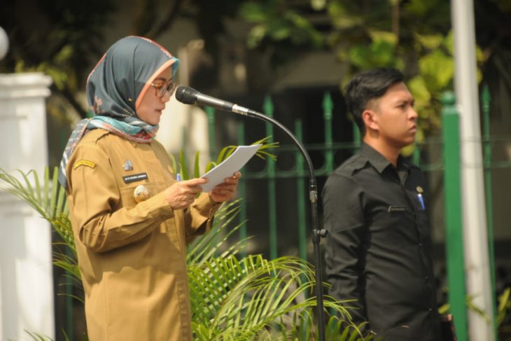 Bupati Lebak pimpin apel pergeseran pasukan Pilkades serentak.