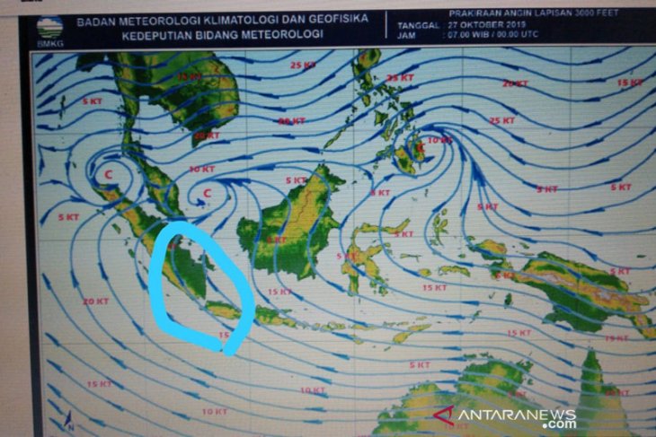 BMKG sebut cuaca di Bengkulu berangin hingga hujan intensitas sedang