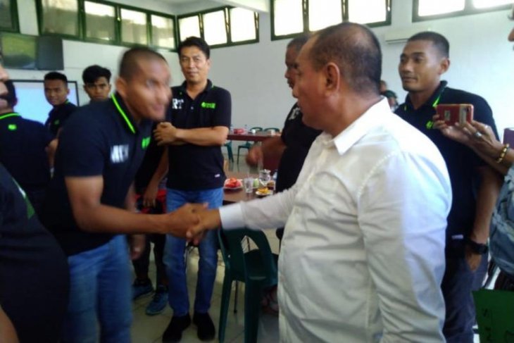 Jelang delapan besar Liga 2, Gubernur Sumut memotivasi pemain PSMS