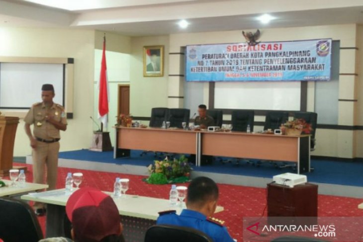 Satpol PP Pangkalpinang sosialisasikan Perda Penyelenggaraan Penertiban Umum