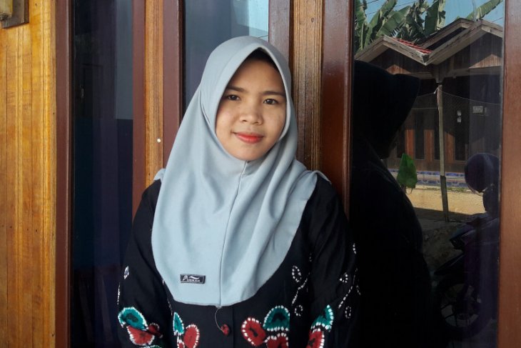 Khalifatur Radiah, guru TK Harapan Masa Desa Habau Kabupaten Tabalong