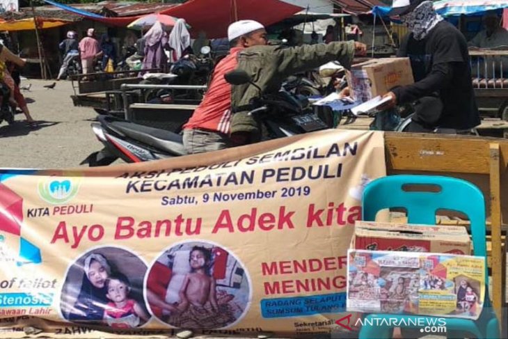 Pemuda Aceh Jaya galang dana untuk bocah bocor jantung dan radang selaput otak