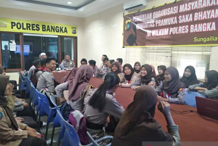 Polres Bangka bina Saka Bhayangkara cintai Pancasila dan NKRI