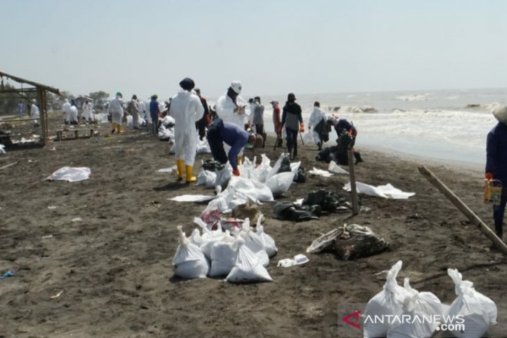 Limbah minyak mentah kembali cemari perairan Karawang