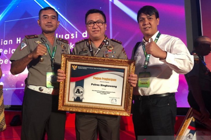 Polres Singkawang raih penghargaan kategori sangat baik dari Kemenpan-RB