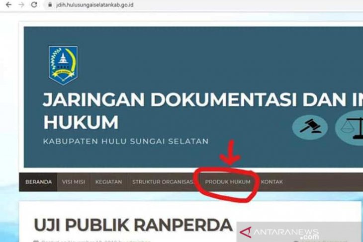 JDIH HSS sistem pendayagunaan bersama peraturan perundang-undangan dan dokumentasi hukum