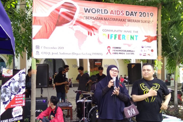 Peringatan HIV/AIDS sedunia digelar di area CFD Makassar