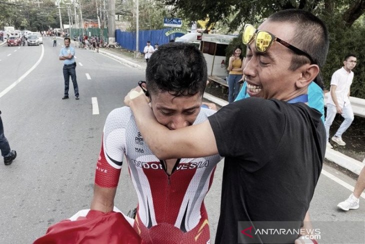 SEA Games 2019, Aiman Cahyadi rebut emas pertama balap sepeda untuk Indonesia