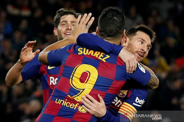 Messi rayakan Ballon d’Or dengan trigol saat Barcelona atasi Mallorca