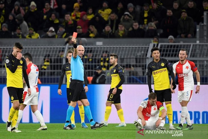 Liga Champions, Bekuk Slavia dengan 10 pemain, Dortmund lolos ke 16 besar