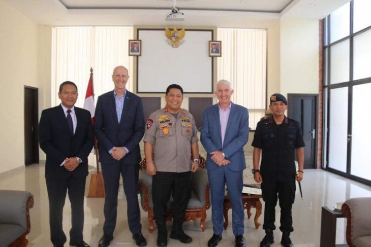 Kunjungi Polda Bali, Polisi Selandia Baru bahas kejahatan geng motor