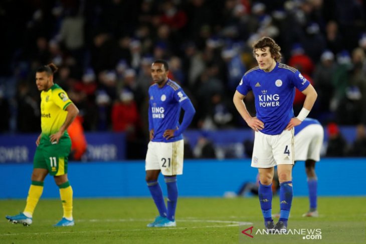 Rekor kemenangan beruntun Leicester terhenti di tangan Norwich