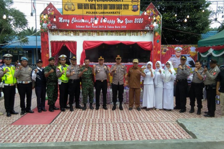 Kapolres Labuhanbatu lakukan pengecekan Pos Pam Nataru di Labura