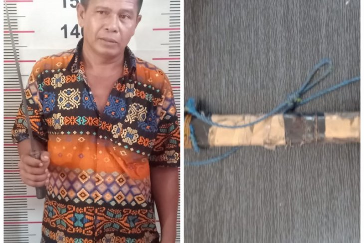 Polisi Langkat tangkap pelaku ancam temannya pakai parang karena merasa