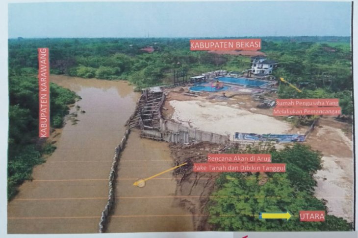 Pengurugan Sungai Cibeet untuk pembangunan wisata air dilaporkan ke Gubernur