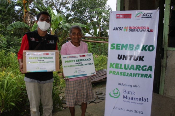 ACT Maluku-Bank Muamalat salurkan sembako bagi keluarga pra sejahtera