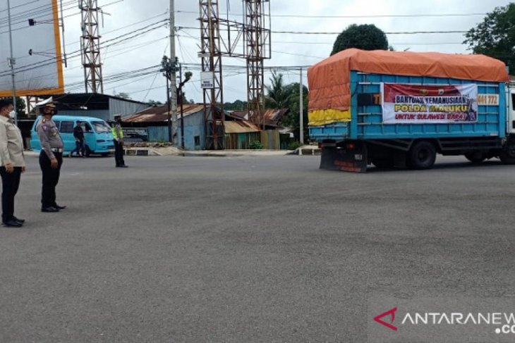 Polda Maluku -Kodam Pattimura bantu korban gempa Majene